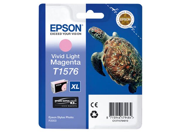 Epson T1576 Vivid Light Magenta Lyst magenta blekk for Epson R3000